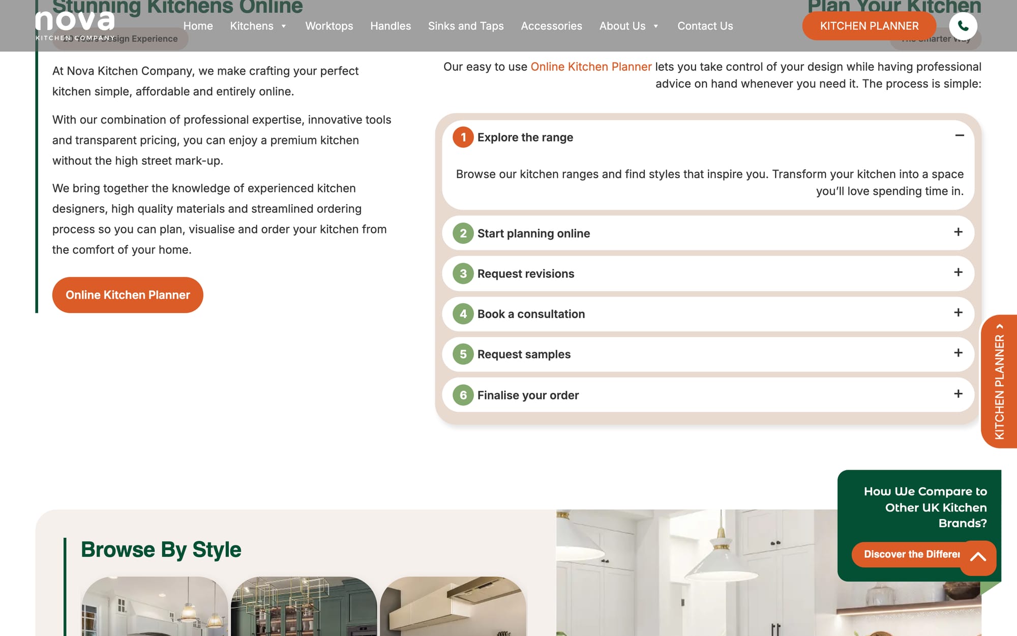 How it works, from exploring the range to finalising the order.