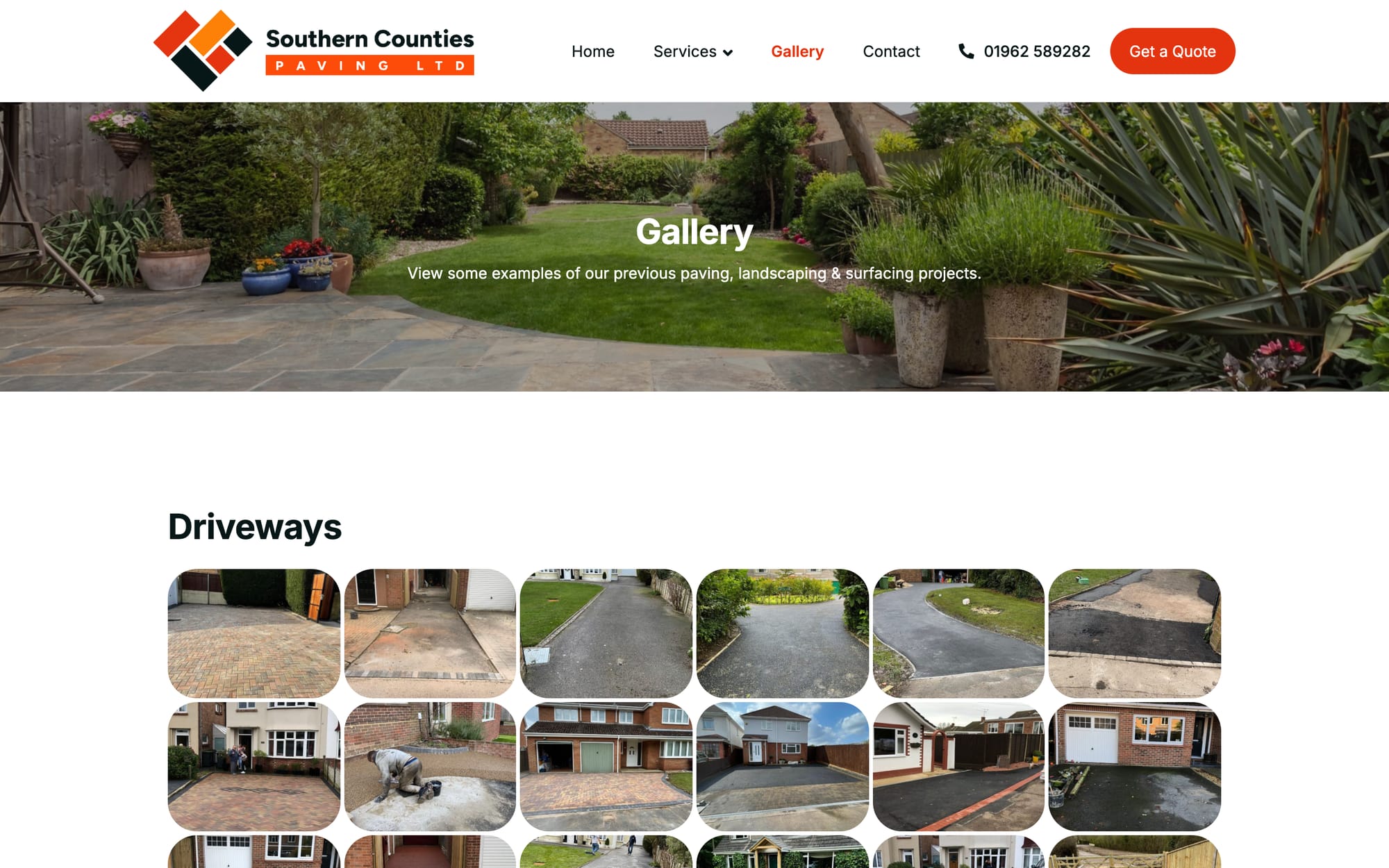 The project gallery.