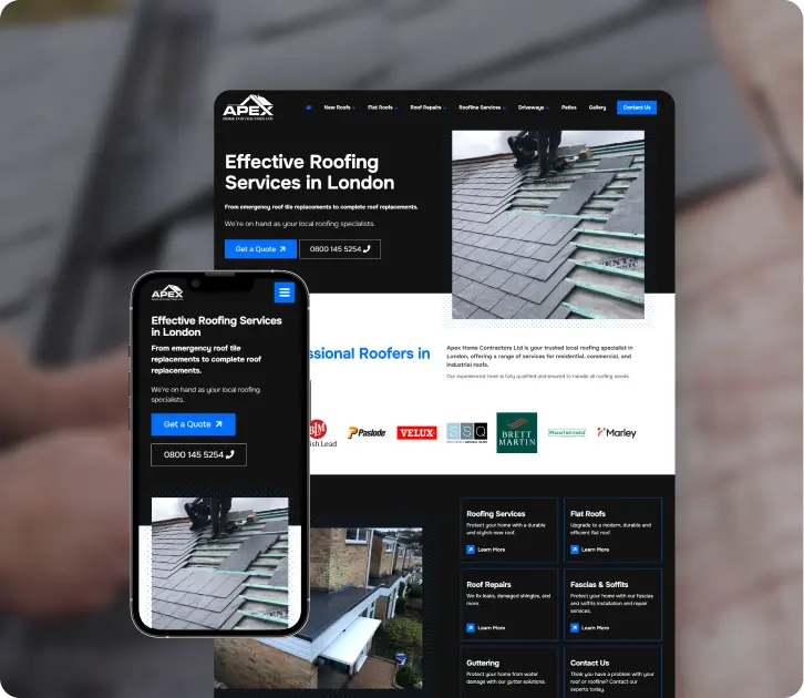 Apex Roofing website