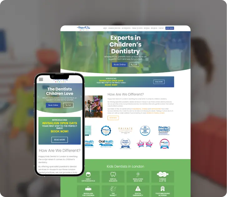 Happy Kids Dental website