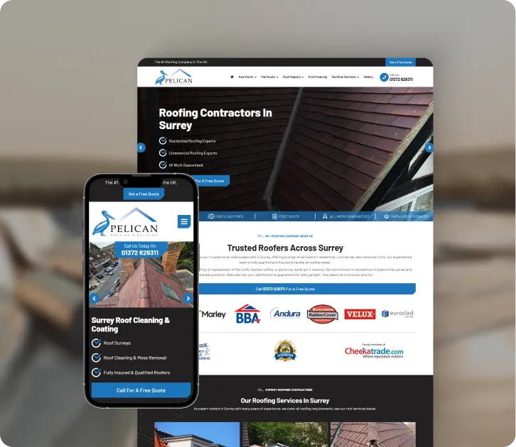 Pelican Roofing & Building website